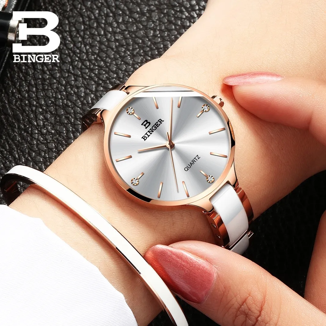 Montre Femme 2022 Ceramic Watch for Women Japan Movement Women Quartz Watch Waterproof Dress Ladies Watches Rose Gold Bracelet