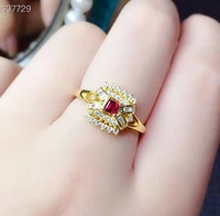 vintage s925 ruby ring for party 3mm natural ruby silver ring 925 silver ruby jewelry fashion silver gemstone ring