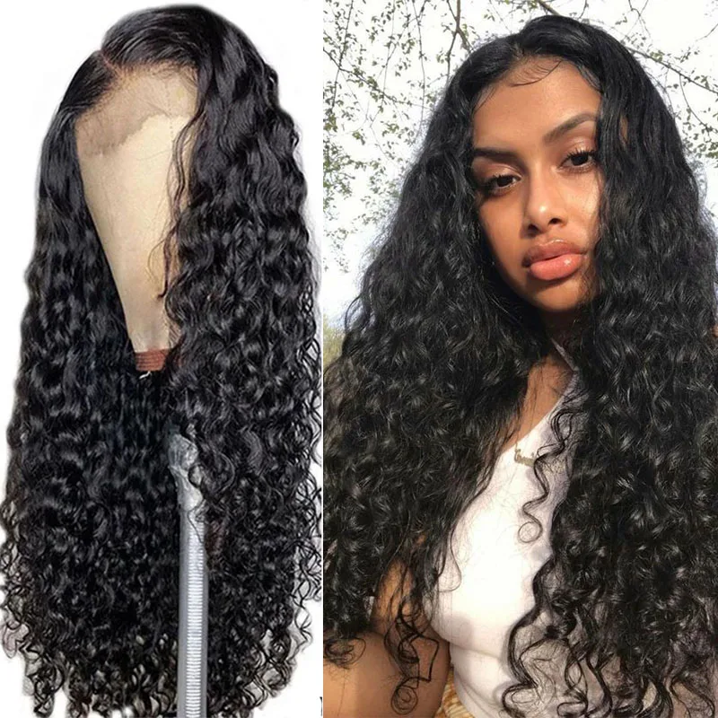 Парик с волнистыми волосами 4x4 парик кружевными вставками и влажными 30 дюймов из