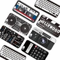 for iphone 13 12 11 pro 7 7plus 8 8plus x xs max retro camera cassette tapes boombox calculator keyboard soft phone case fundas