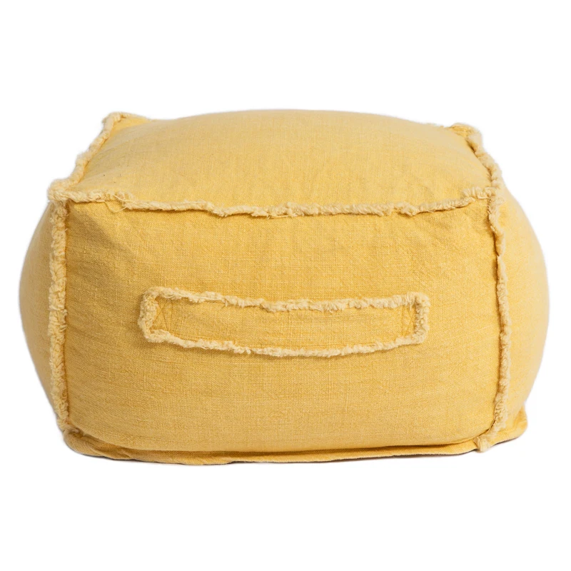 

Nordic Solid Color Simple Cotton Linen Futon Square Shoe Changing Stool Small Low Stool Soft Bag Footstool a Block of Wood