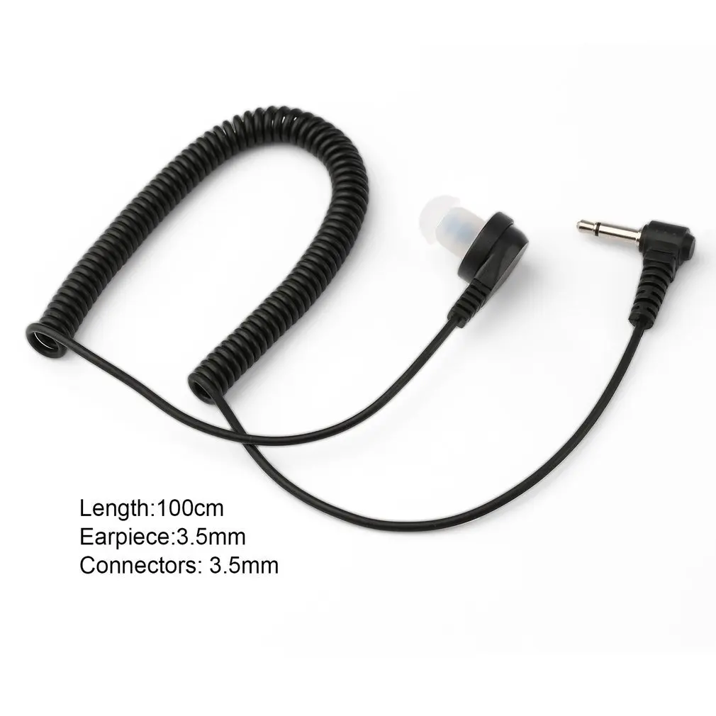 

Ordinary 3.5mm Single Listen/Receive Only Covert Acoustic Tube Earpiece Headset For Two Way Radio Speaker Mic Microphone