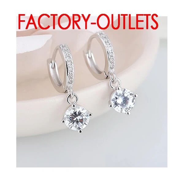 Женские серьги-подвески из серебра 925 пробы с кристаллами