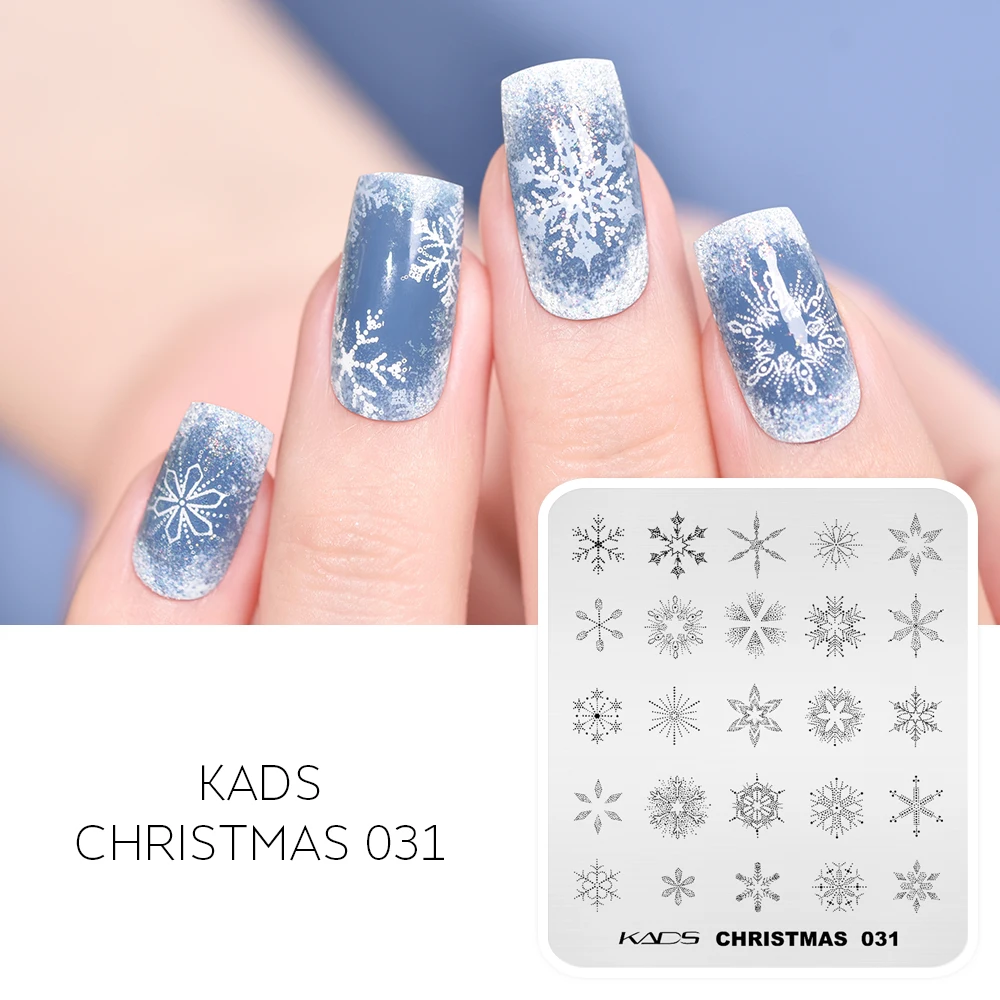 

KADS Christmas Nail Stamping Plates Flower Chinese Fashion Geometry Lines Stamp Stencil Template Snowflake Animal Leaves Design
