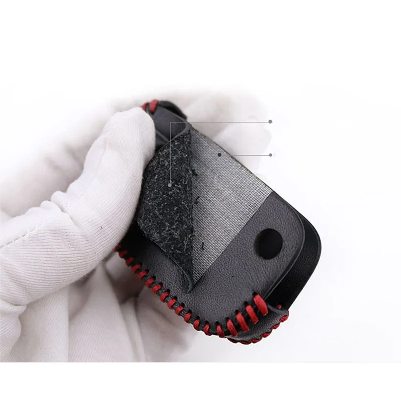 

Leather Full Covers Car Key Case Cover for Honda Vezel city Civic BR-V HR-VCRV Pilot Accord Jazz Jade Crider Odyssey Key Ring
