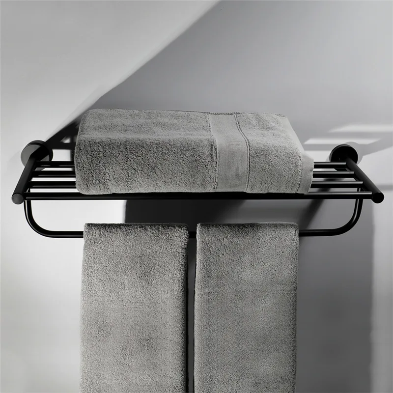 Набор с кулоном для ванной из нержавеющей стали 304 черная вешалка полотенец