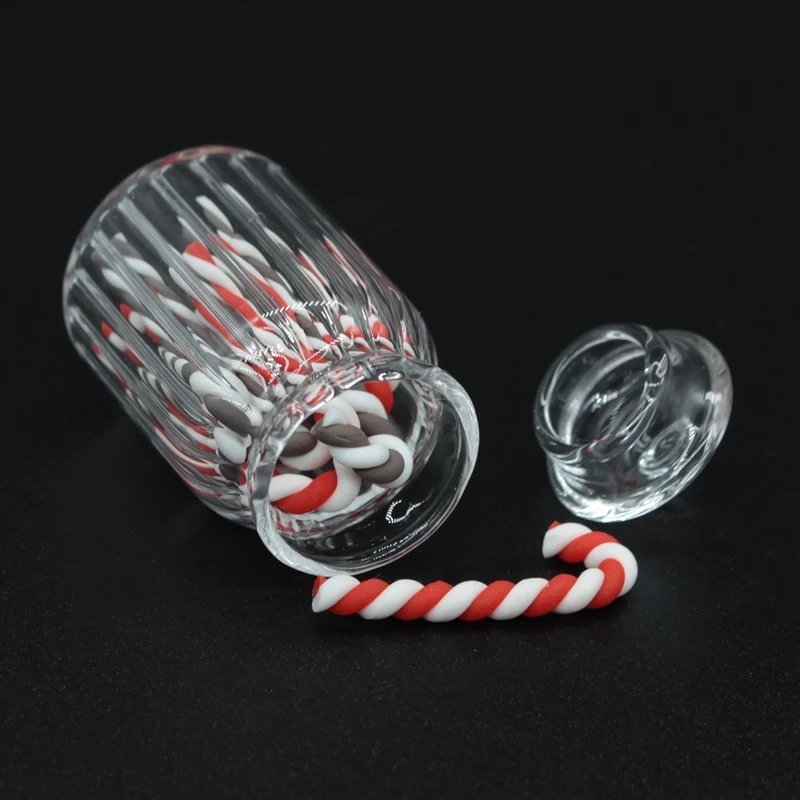 

1:12 Dollhouse Miniature Glass Candy Can Bottle Snack Jar Dollhouse Kitchen Decoration Accessories