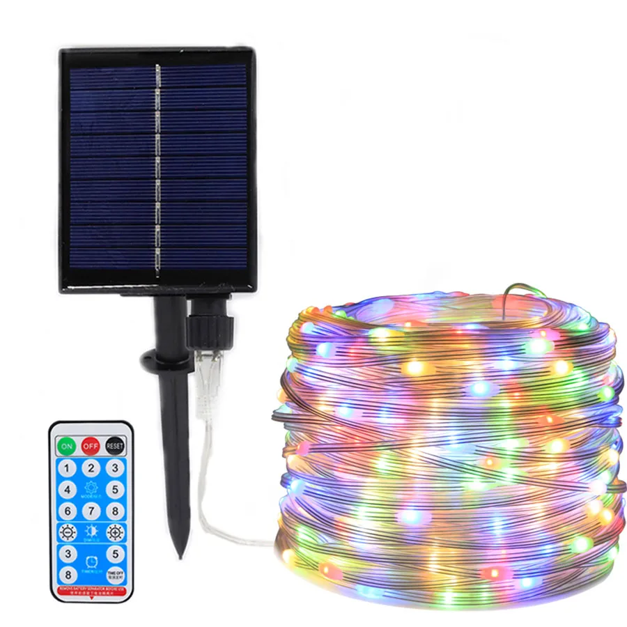 

DC24V Christmas String Light Waterproof 8 Modes 200/400/800LEDS Solar Powered Wedding Party Decoration Light Fairy Garland Light