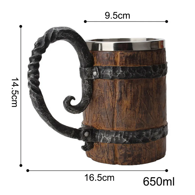 ведьмак 8jarra vikinga пивнКружка &quotИгра престолов&quot деревянная бочка из нержавеющей