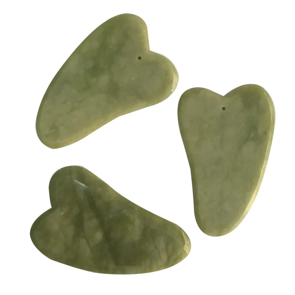 Green Roller and Gua Sha Tools Set by Natural Jade Scraper Massager with Stones for Face Neck Back Jawline FD | Красота и здоровье