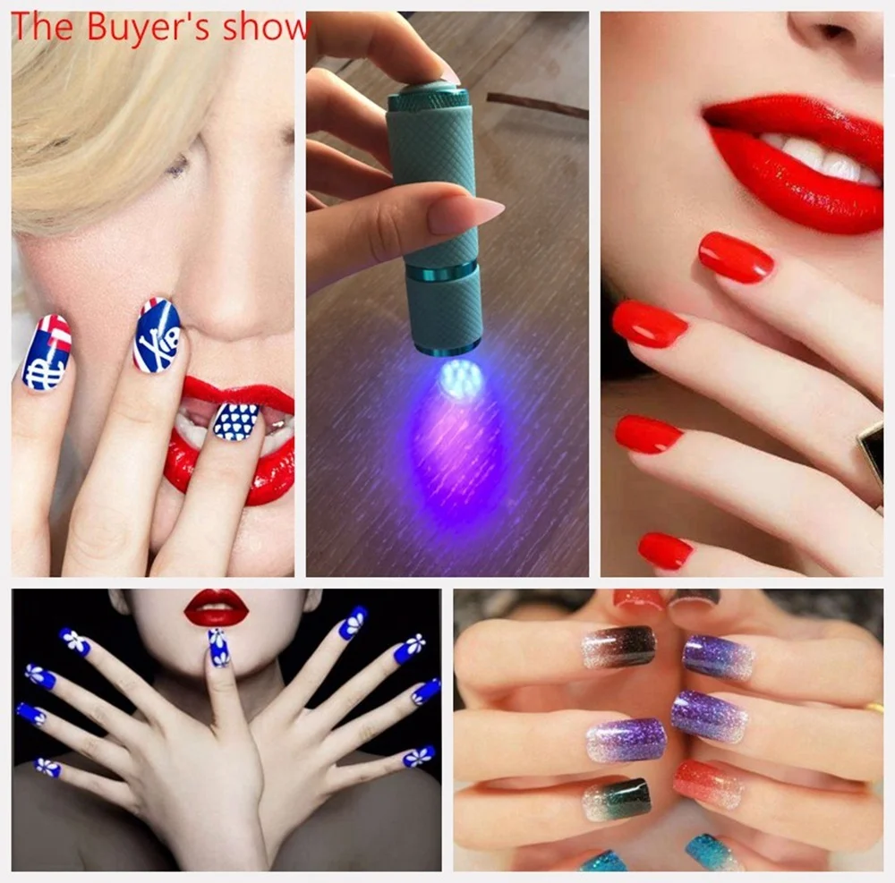 

Mini UV Led Light UV LED Lamp Nail Dryer for Gel Nails 9 LED Flashlight Portability Nail Dryer Machine Nail Art Tools UV Light
