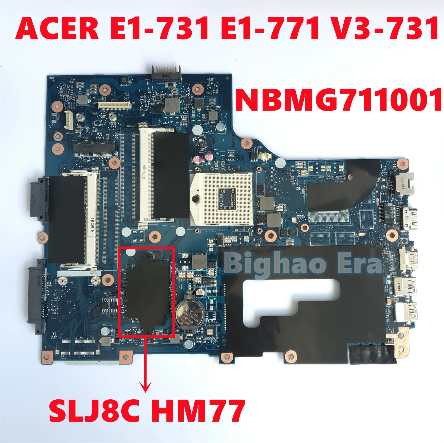 

NBMG711001 NB.MG711.001 For Acer Aspire E1-731 E1-771 V3-731 Laptop Motherboard VA70 VG70 Mainboard SLJ8C HM77 DDR3 Fully Tested