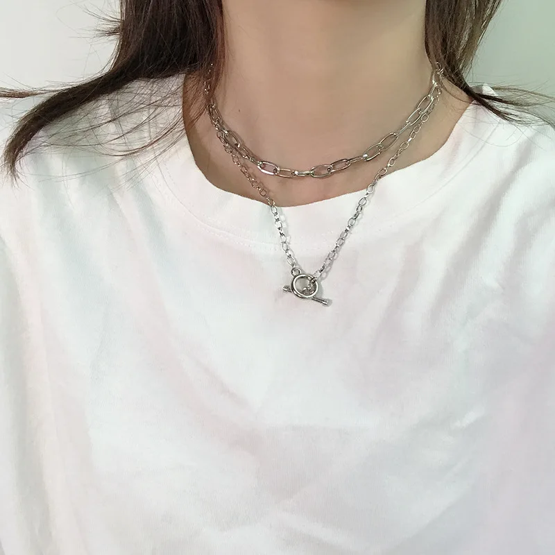 

2020 Fashion Multilayer Hip Hop Chain Necklace For Women Men Jewelry Gifts Choker Necklace Accessories
