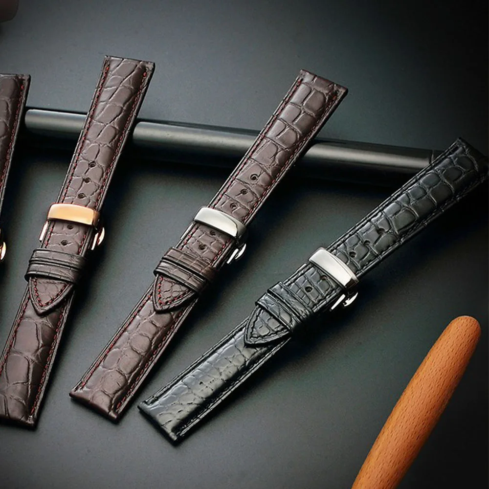 Top Quality Watch band 18mm 19mm 20mm 21mm 22mm Crocodile Leather Strap Suitable for All Brands watch Bracelet Wristband