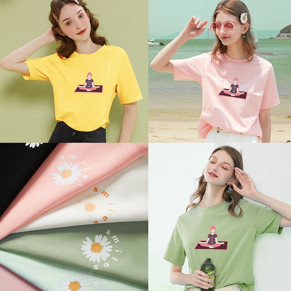 

tshirt Pure cotton T-shirt, soft and comfortable, cartoon series, short-sleeved top, oversized T-shirt