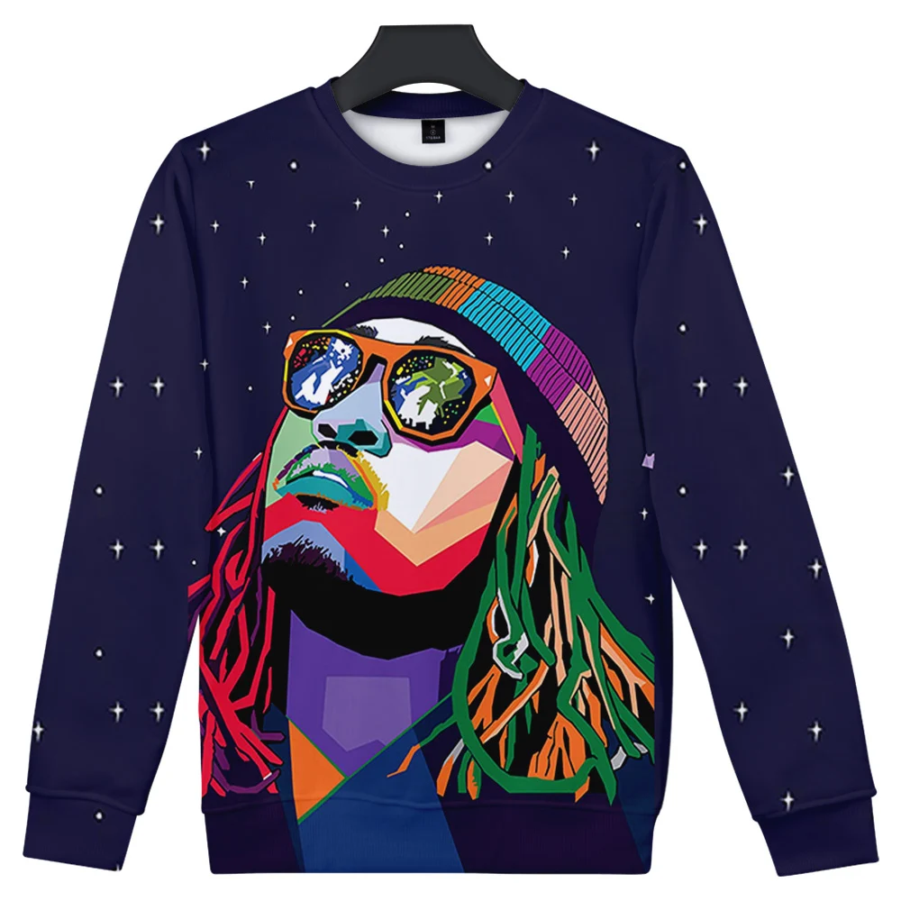 Свитшот с 3D принтом Future rapper и круглым вырезом для мужчин женщин модные