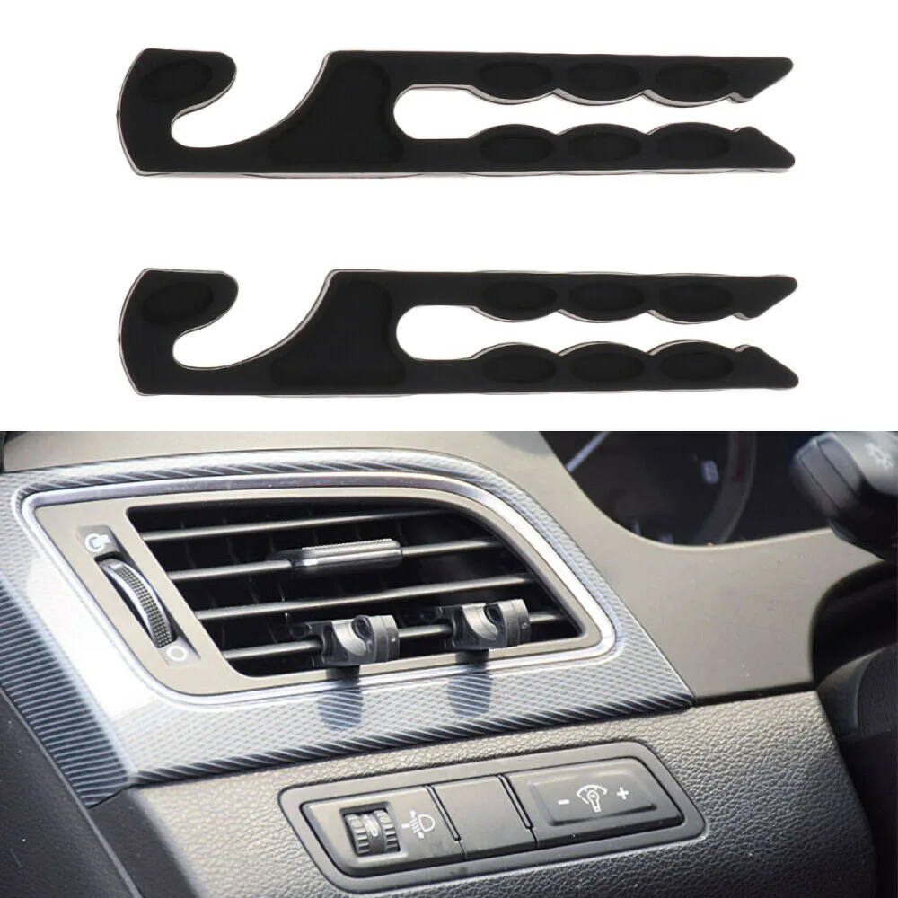 

2 Pcs New Car Air Conditioning Clip ABS Durable Glasses Key Earphone Hook Portable Phone Stand Interior Stowing Tidying Storage