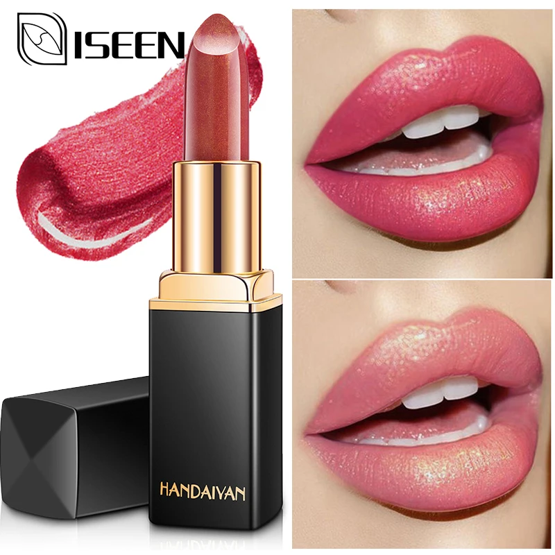 Сияющая Губная помада водостойкая стойкая для губ макияж телесный розовый