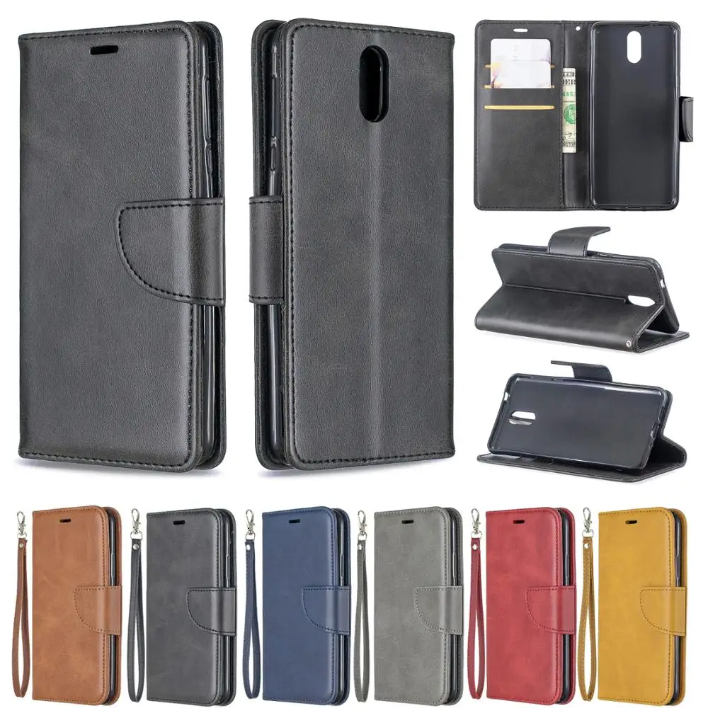 Кожаный чехол бумажник с откидной крышкой для Nokia 1 Plus 2 3 4 5 6 7 модный роскошный