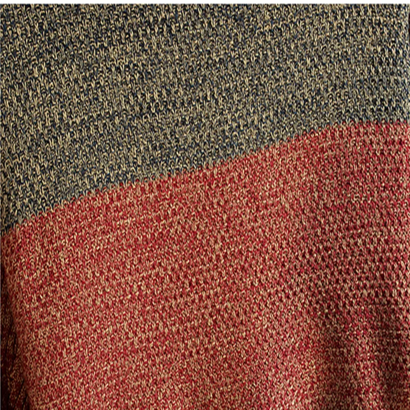 

Men's O-neck Pullover Patchwork Autumn Winter Warm Long Sleeve Perfect Quality Clothes Knitted Casual Male Sweater Drop Shipping