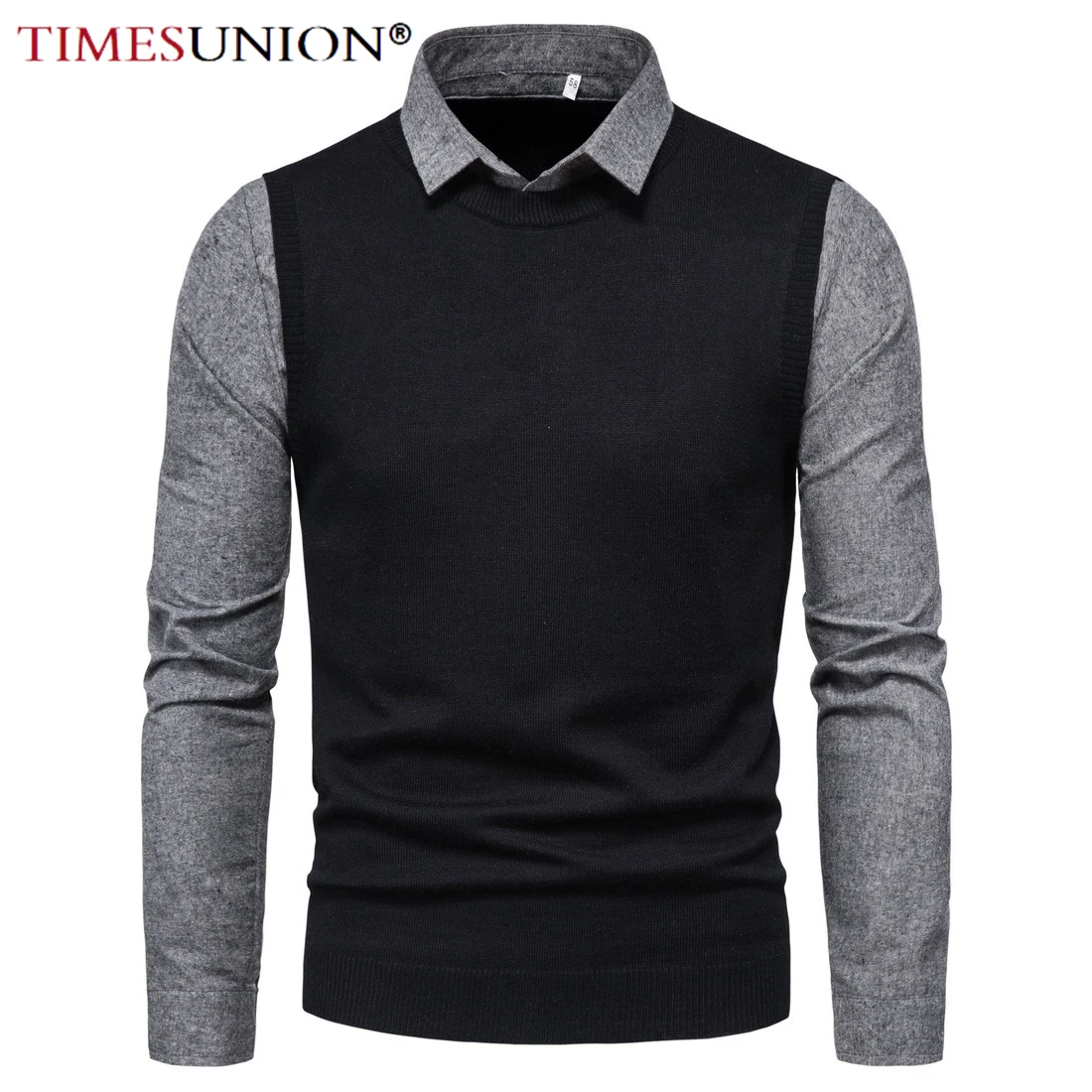 

2021 Spring Autumn Casual Brand New Warm Sweater Pullovers Turn Down Shirt Collar Men Knitted Sweater Coat Men