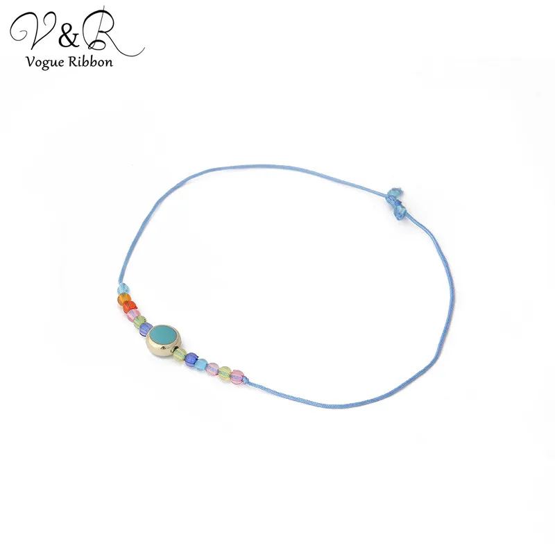 Vogue Ribbon Diy Handmade Jewelry Making Bead Charms Pendants Beaded Cord Bracelet Set Components Fashion Accessories Gifts | Украшения и