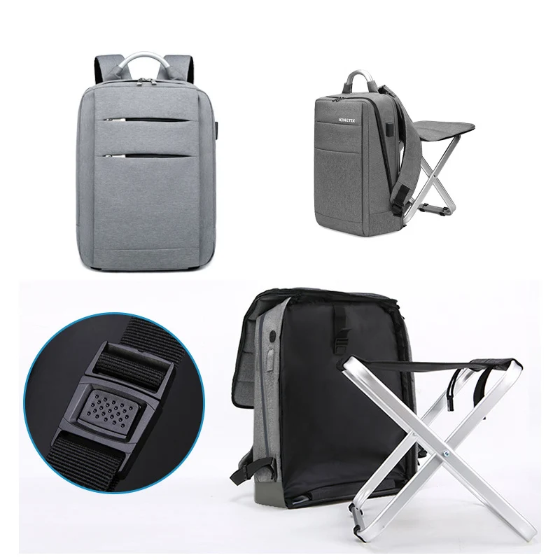 

New Outdoor Fishing Folding Chair Backpack Chair Portable Aluminum Alloy Backpack Folding Stool Fishing Chair Fishing Equipment