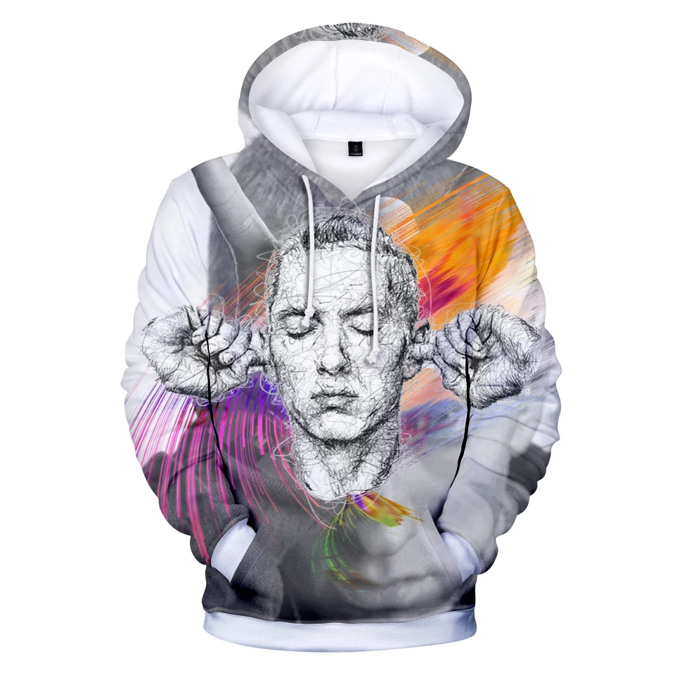 

2019 Hot Rapper EMINEM 3D Hoodies Men/women Autumn Fashion Hip Hop Harajuku Sweatshirts 3D Print EMINEM Men's Hoodie
