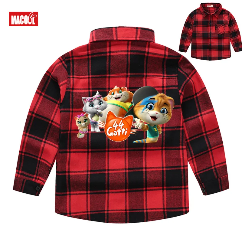 

Рубашка для мальчиков, детские летние рубашки, рубашки для мальчиков с длинным рукавом и мультяшным рисунком, подходят для детской вечевече...