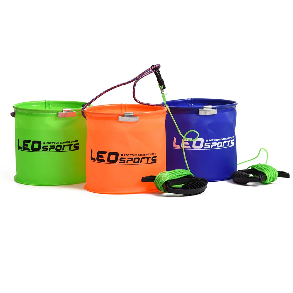 

3 Colors Portable Folding EVA Bucket 18 X 18cm Live Fish Water Storage Tools Fly Carp Fishing Accessories Tackle Fishing Box