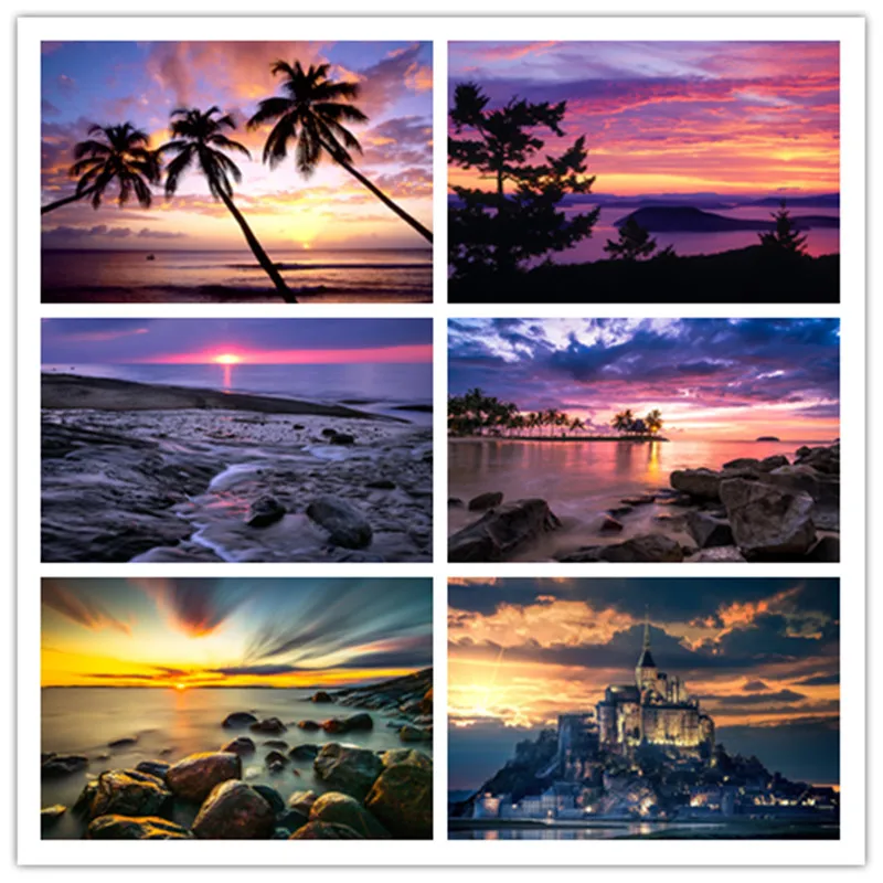 

Diamond Painting 5D Diamonds DIY Scenery Cross Stitch Full Square Round Drill Embroidery Colorful Handmade Home Room Wall Decor