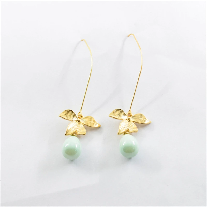 Модные и свежие Золотые листья дизайн Кленовый лист текстура капли воды длинные