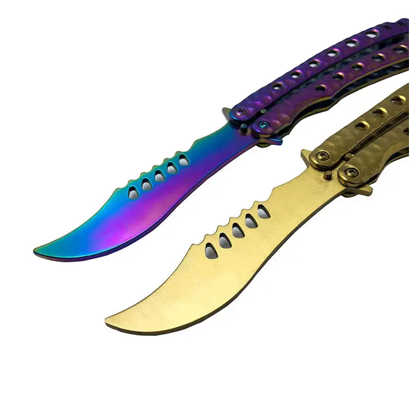 Нержавеющая сталь CS Go нож тактический нож для выживания Karambit нож для тренировки Бабочка для охоты кемпинга счетчик удар