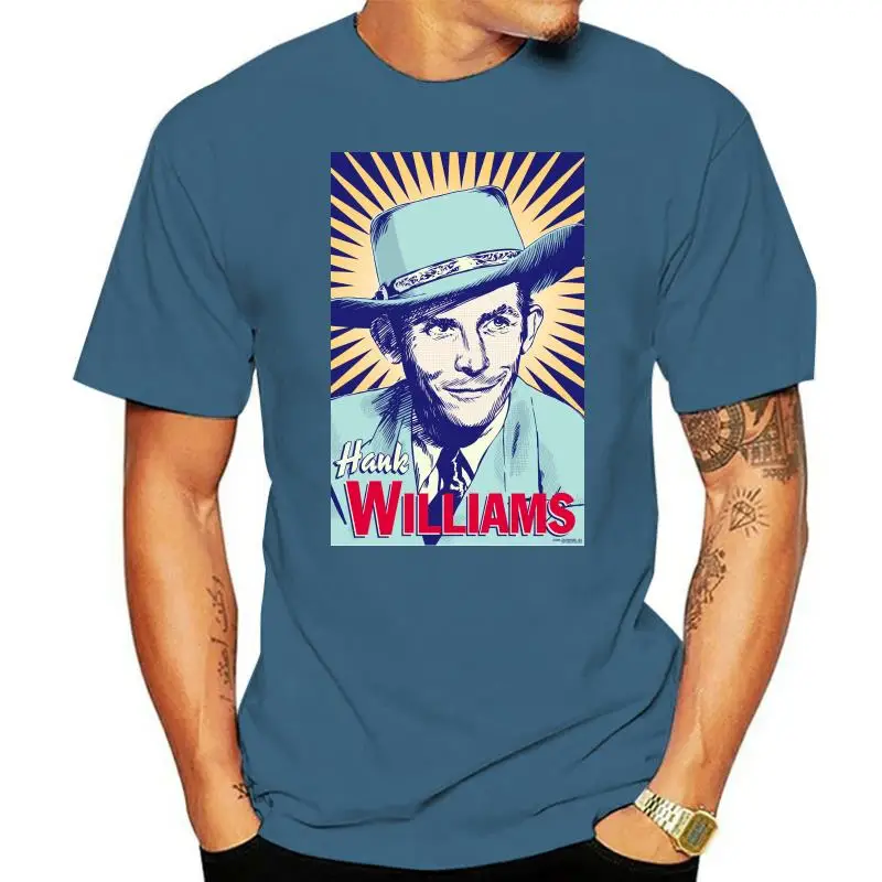 

Men's Hank Williams Sr Country Music Art T-shirt DeepHeather