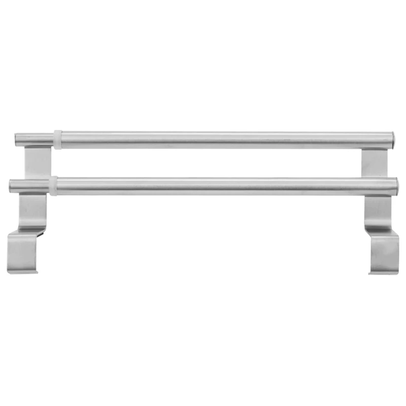 

Двойная вешалка для полотенец для кухонного шкафа, растягивающийся держатель для полотенец для рук, универсальная установка внутри или сна...