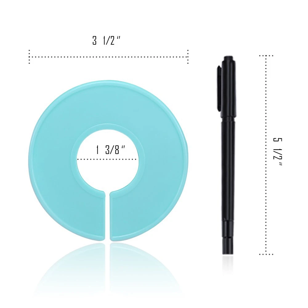 24 + 1 шт/комплект Красочные DIY Размер одежды разделители круглые вешалки шкаф для