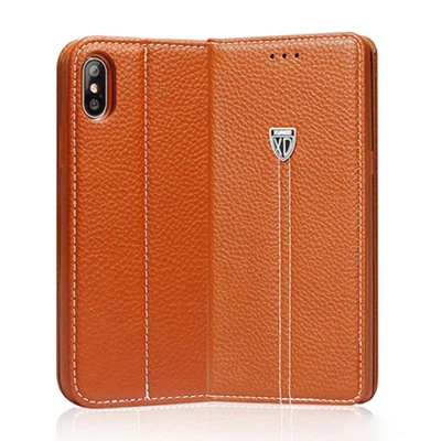 Для iPhone X case XUNDD роскошный, с магнитной застежкой Чехол Винтаж кожаный чехол для iPhone 7 Plus 6 6s с подставкой и карманами для карт функцией - Цвет: Brown