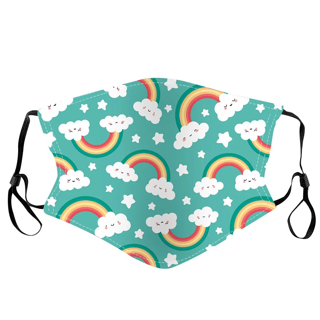 Детская 3D маска с принтом моющаяся Пылезащитная и Дымчатая дышащая