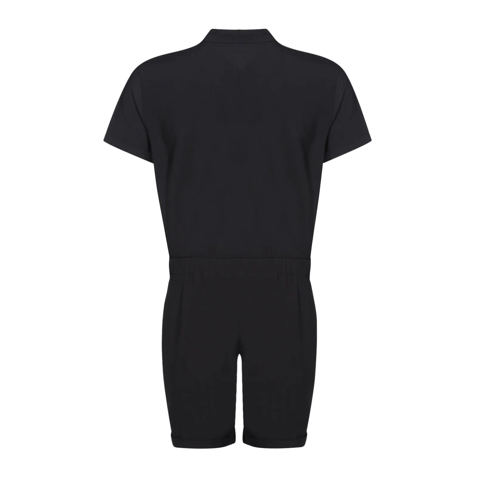 Комбинезон мужской однотонный дышащий комбинезон с отложным воротником и