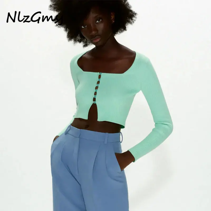 

Женский вязаный кардиган на пуговицах, с длинным рукавом