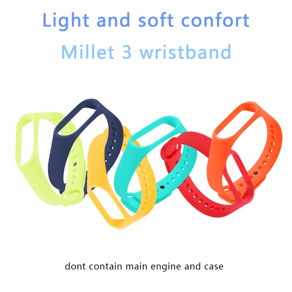 Ремешок силиконовый для XIAOMI Mi Band 4 3 мягкий спортивный классический регулируемый