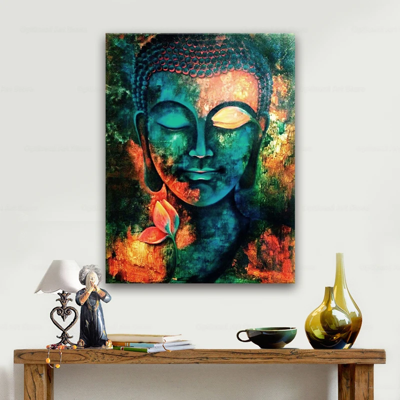 Картина на холсте с изображением бога Будды |