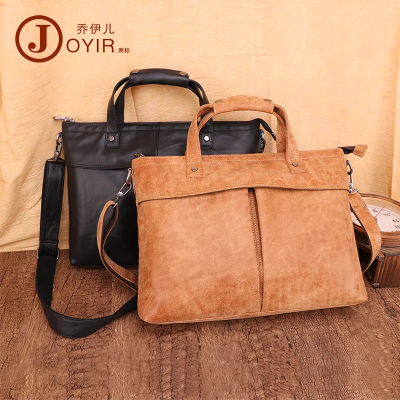 Кожаная мужская сумка в новом стиле мужской портфель Повседневная модная через