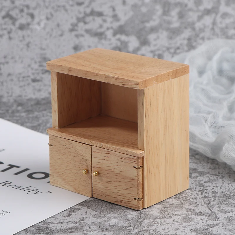 

1Pcs 1:12 Dollhouse Miniature Cabinet Model Cupboard Displayshelf Bookshelf Cabinet Dollhouse Kitchen Dollhouse Accessories