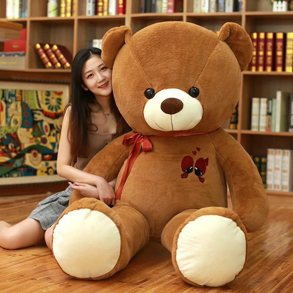 60-100CM Giant Lovely Bear Huge Plush Toy Stuffed Soft Animal Dolls Large Teddy Bear Kids Toy Birthday Gift For Girlfriend Lover