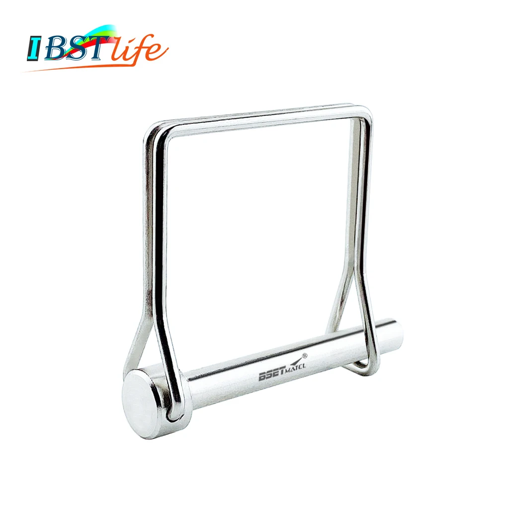 

Stainless steel 316 Square Shaft Locking Lock Pin Safety Coupler Pin Retainer Farm Trailers Wagons Lawn Garden Auto Car Trailer