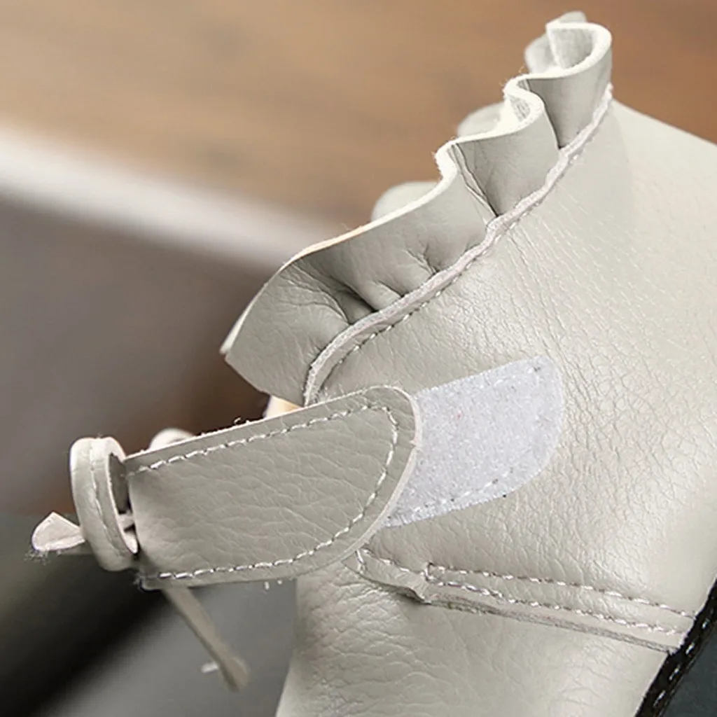 Новинка 2019 года Зимняя детская обувь из искусственной кожи Водонепроницаемые