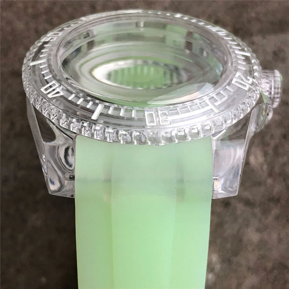 For NH35 Strap Luminous Watch Case 40MM Watch Case Watchband for NH36 Movement