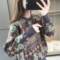 Velvetno velvet in 2020 autumn and winter new sweater womens bottoming shirt cartoon student foreign style sweater to wear