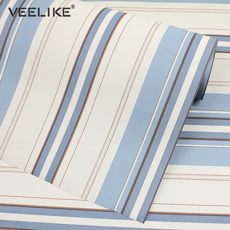 

Home Decor Stripe Wallpaper Nordic Style Waterproof Wall Stickers Modern Bedroom Living Room Background PVC Vinyl Decorative Fim